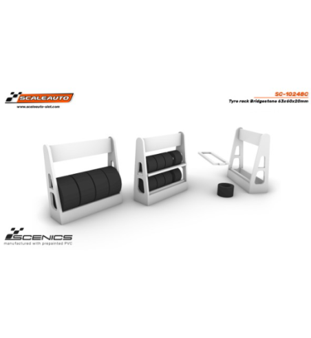 Slot Scaleauto SC-10248C Carrito de neumáticos Bridgestone 63x60x20mm para slot - Slot Maxi al mejor precio