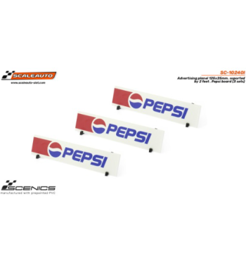 Slot Scaleauto SC-10240I Paneles publicitarios Pepsi 125x25 mm con soportes 3ud para slot - Slot Maxi al mejor precio
