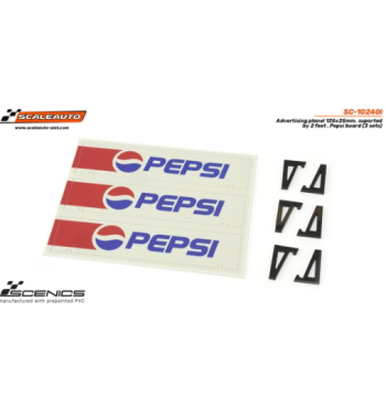 Slot Scaleauto SC-10240I Paneles publicitarios Pepsi 125x25 mm con soportes 3ud para slot - Slot Maxi al mejor precio