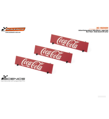Slot Scaleauto SC-10240H Paneles publicitarios Coca Cola 125x25 mm con soportes 3ud para slot - Slot Maxi al mejor precio