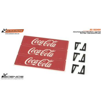Slot Scaleauto SC-10240H Paneles publicitarios Coca Cola 125x25 mm con soportes 3ud para slot - Slot Maxi al mejor precio