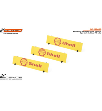 Slot Scaleauto SC-10240G Paneles publicitarios Shell 125x25 mm con soportes 3ud para slot - Slot Maxi al mejor precio