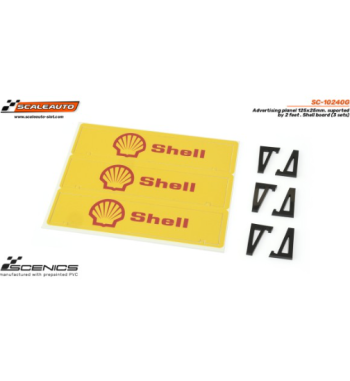 Slot Scaleauto SC-10240G Paneles publicitarios Shell 125x25 mm con soportes 3ud para slot - Slot Maxi al mejor precio