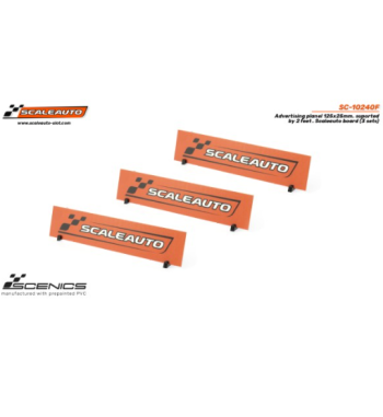 Slot Scaleauto SC-10240F Paneles publicitarios Scaleauto 125x25 mm con soportes 3ud para slot - Slot Maxi al mejor precio