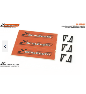 Slot Scaleauto SC-10240F Paneles publicitarios Scaleauto 125x25 mm con soportes 3ud para slot - Slot Maxi al mejor precio