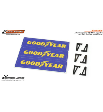 Slot Scaleauto SC-10240E Paneles publicitarios GoodYear 125x25 mm con soportes 3ud para slot - Slot Maxi al mejor precio