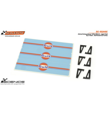 Slot Scaleauto SC-10240C Paneles publicitarios Gulf 125x25 mm con soportes 3ud para slot - Slot Maxi al mejor precio