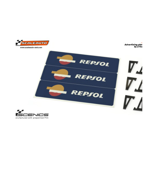 Slot Scaleauto SC-10240A Paneles publicitarios Repsol 125x25 mm con soportes 3ud para slot - Slot Maxi al mejor precio Slot Scaleauto SC-10240A Paneles publicitarios Repsol 125x25 mm con soportes 3ud para slot - Slot Maxi al mejor precio