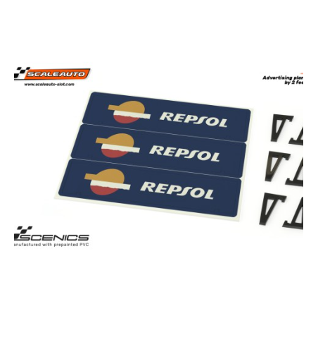 Slot Scaleauto SC-10240A Paneles publicitarios Repsol 125x25 mm con soportes 3ud para slot - Slot Maxi al mejor precio
