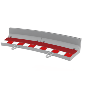 Scalextric U10473X200 Borde con valla curva exterior (x4) para slot - Slot Maxi al mejor precio