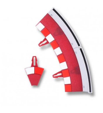 Scalextric U10327X200 Borde interior y exterior curva interior (4+4) para slot - Slot Maxi al mejor precio