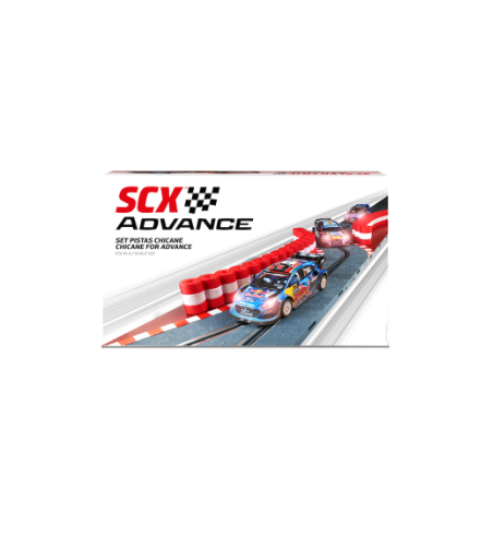 ADV-CHICANE-SET, pistas chicane scalextric advance, set técnica slot racing, circuitos slot 1:32