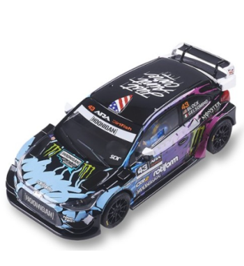 ADV-I20-BLOCK, coche Hyundai Ken Block Advance, rally WRC scalextric, digital slot racing 1:32