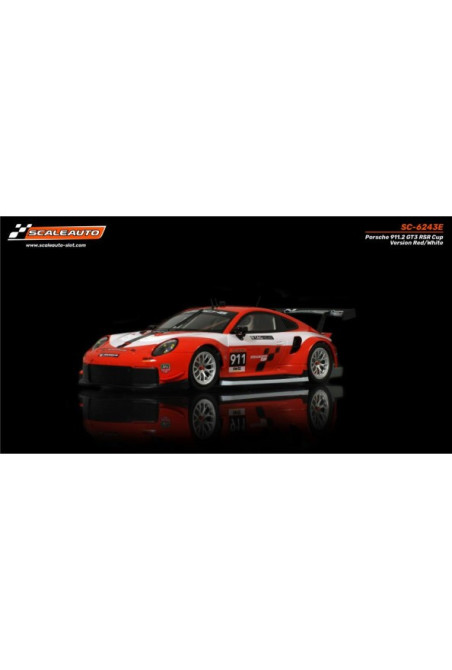 Porsche 991.2 RSR GT3 Cup Rojo Blanco Scaleauto Slot