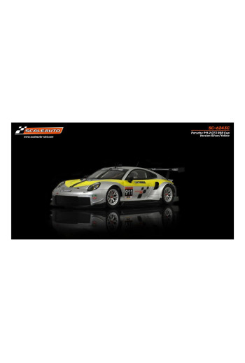 Porsche 991.2 RSR GT3 Cup Plata Amarillo Scaleauto Slot