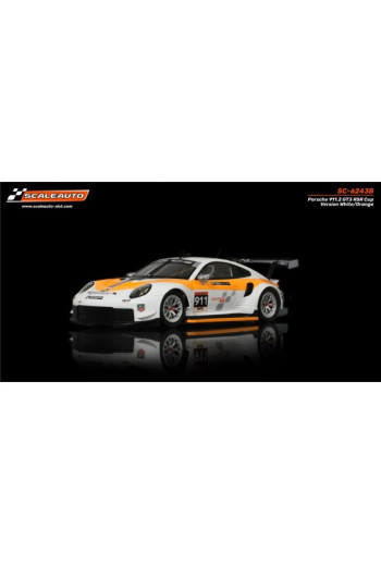 Porsche 991.2 RSR GT3 Cup Blanco Naranja Scaleauto Slot