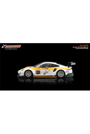 Porsche 991.2 RSR GT3 Cup Blanco Naranja Scaleauto Slot