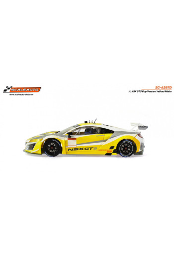 Honda NSX GT3 Cup Amarillo Blanco Scaleauto Slot