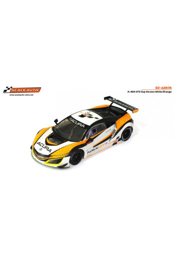 Honda NSX GT3 Cup Blanco Naranja Scaleauto Slot