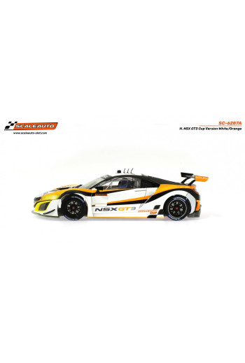 Honda NSX GT3 Cup Blanco Naranja Scaleauto Slot