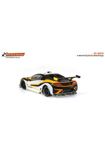 Honda NSX GT3 Cup Blanco Naranja Scaleauto Slot